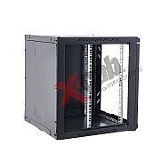 Cabinet metalic de perete 19”, tip rack wallmount, 12U 600x600 mm, Xcab S Negru