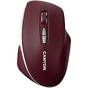 CANYON mouse MW-21 BlueLED 7buttons Wireless Burgundy Red