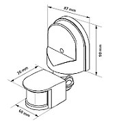 Maclean MCE25 GR Wall-Mounted 180° Motion & Dusk Sensor  1200W Max  Grey_7