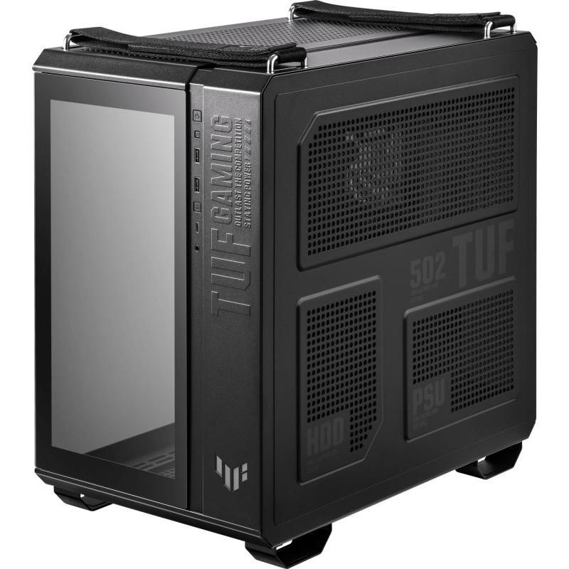 Carcasa ASUS GT 502 TUF GAMING Mid Tower ARGB NEGRU, Tempered Glass, Sloturi Expansiune 8+3 verticale, Drive Bays: 4x3.5