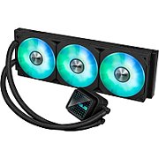 Cooler Procesor ASUS PRIME LC 360 ARGB NEGRU, marime radiator 360mm, 3 ventilatoare ARGB, Viteza ventilatoare 2200 RPM +/- 10%, Suport AMD: AM4, AM5, suport INTEL: LGA 1851/115x/1200/1700, Airflow: 75.7 CFM, Nivel de zgomot ventilatoare: 37.6dBA_2