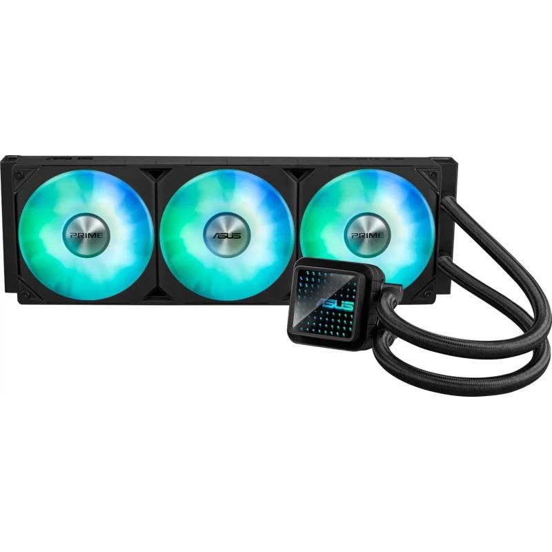 Cooler Procesor ASUS PRIME LC 360 ARGB NEGRU, marime radiator 360mm, 3 ventilatoare ARGB, Viteza ventilatoare 2200 RPM +/- 10%, Suport AMD: AM4, AM5, suport INTEL: LGA 1851/115x/1200/1700, Airflow: 75.7 CFM, Nivel de zgomot ventilatoare: 37.6dBA_3