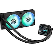 Cooler Procesor ASUS PRIME LC 240 ARGB NEGRU, marime radiator 277mm, 2 ventilatoare ARGB, Viteza ventilatoare 2200 RPM +/- 10%, Suport AMD: AM4, AM5, suport INTEL: LGA 1851/115x/1200/1700, Airflow: 75.7 CFM, Nivel de zgomot ventilatoare: 37.6dBA_1