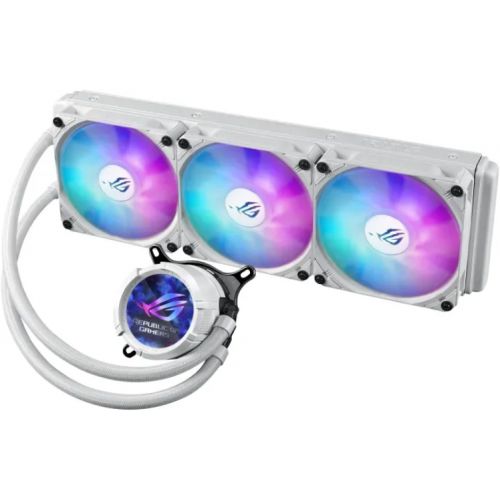 Cooler CPU ASUS ROG Strix LC III 360 ARGB LCD WHITE 3x Fan Slots 120mm, Speed: 800-2200 RPM, 36dB, Intel: LGA 1700, 1200, 115x, AMD: AM5,AM4_2