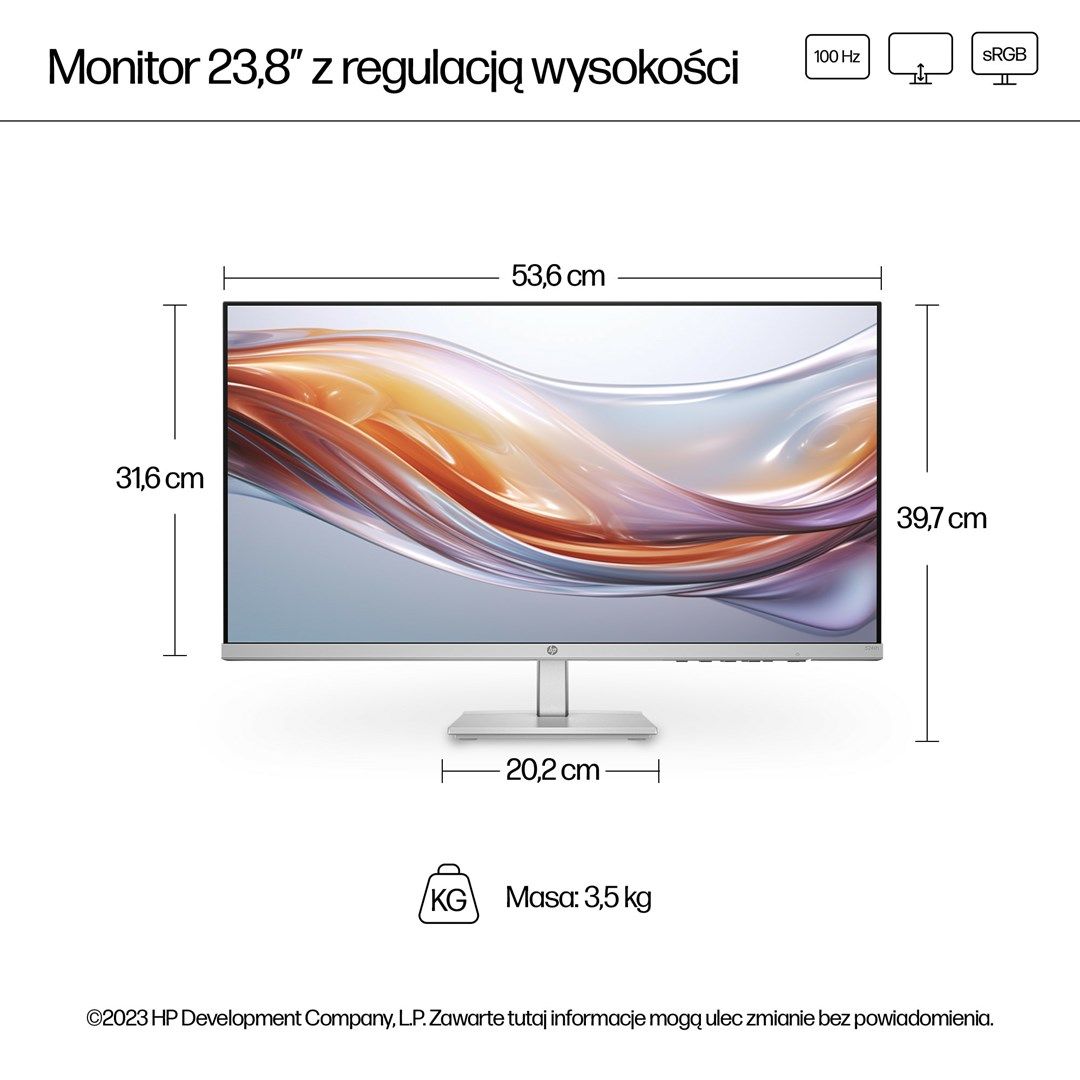 MONITOR HP LED IPS 23 8  524sh (94C19E9) 100Hz_12