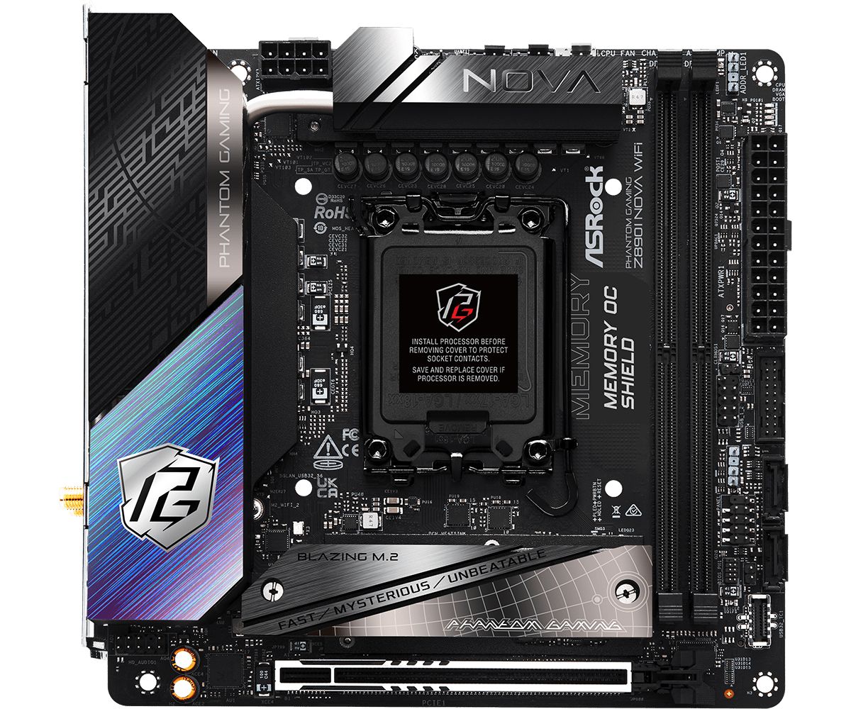 Placa de Baza ASROCK Z890I NOVA WIFI LGA1851, 2x DDR5, 1x HDMI 2x Intel Thunderbolt 4, 1x PCIE 5.0 x16, 4x M.2, 2x SATA 6GB/s, Mini-ITX_2