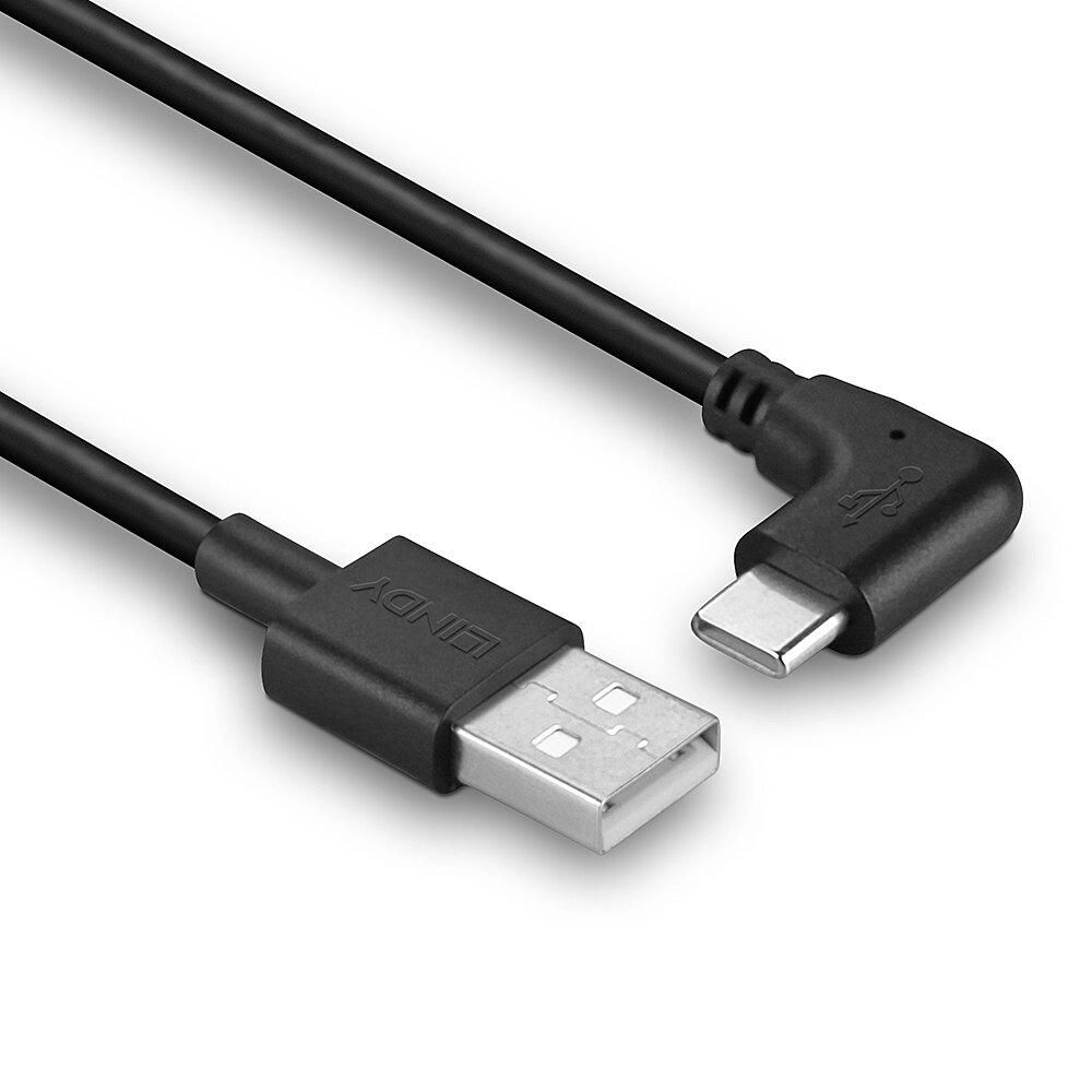 Cablu Lindy USB C 2 90°, lungime 1m, putere maxima 15W, latime de banda suportata 480Mbps, negru_3