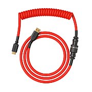 Glorious GMMK Coiled Cable Crimson Red  Coiled Cable  USB-C/USB-A - red/black