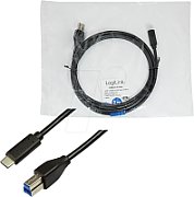 CABLU USB LOGILINK pt. imprimanta, USB 3.2 Gen1  Type-C (T) la USB 2.0 Type-B (T), 2m, 2 x ecranare, conectori auriti, negru,  CU0163  (timbru verde 0.18 lei)
