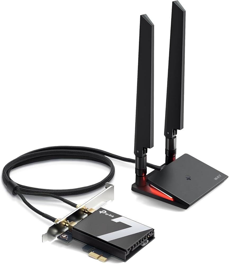 ADAPTOR RETEA TP-LINK, BE9300 Wi-Fi 7 Bluetooth 5.4 PCIe Adapter, 9300 Mbps, WI-FI 7 si Bluetooth 5.4, antena externa x 2,  Archer TBE550E  (timbru verde 0.18 lei)
