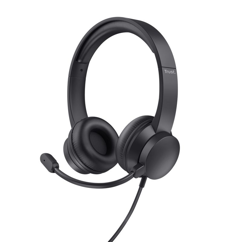 Casti cu fir Trust Ayda, intefata 3.5mm, frecventa raspuns 20 Hz - 20.000 Hz, sensibilitate 95 dB, negru