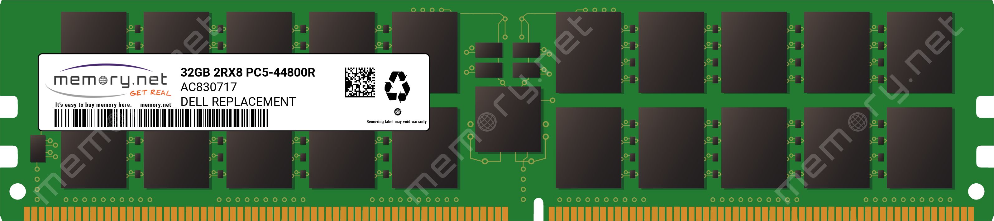 Dell Memory Upgrade - 32 GB - 2Rx8 DDR5 RDIMM 5600MT/s (Not Compatible with 4800 MT/s DIMMs)