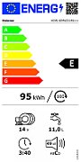 Masina de spalat vase incorporabila Heinner HDW-BIM60514E++, 14 seturi, 5 programe, clasa de eficienta energetica E, control electronic, Half load, pornire intarziata (3/6/9H), Extra uscare, programe: Intensiv, Universal, 90 minute, Rapid, cos superior ajustabil pe inaltime (gol), cos inferior cu 4