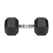 Rubberized cast iron dumbbell HEX 17.5 kg REBEL ACTIVE_1