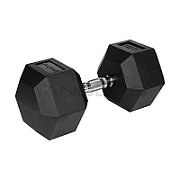 Rubberized cast iron dumbbell HEX 32.5 kg REBEL ACTIVE_1