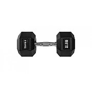 Rubberized cast iron dumbbells HEX 2x7 kg REBEL ACTIVE_1