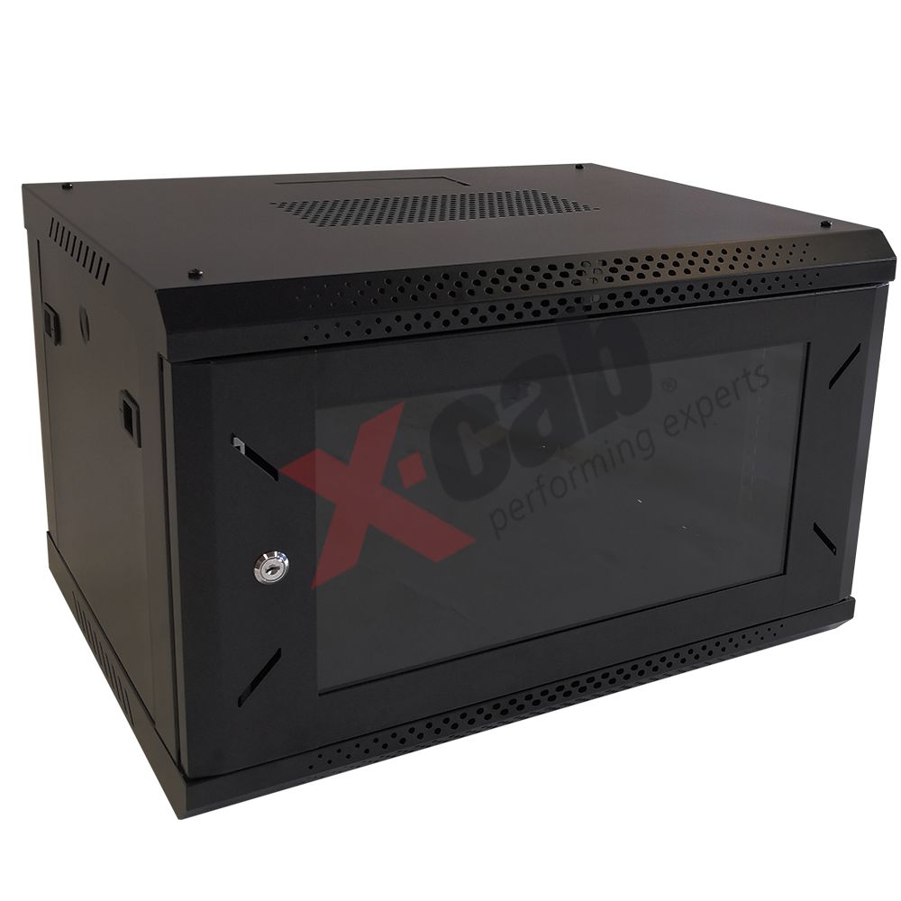 Cabinet metalic de perete 19”, tip rack wallmount, 9U 600x600 mm, Xcab S Negru