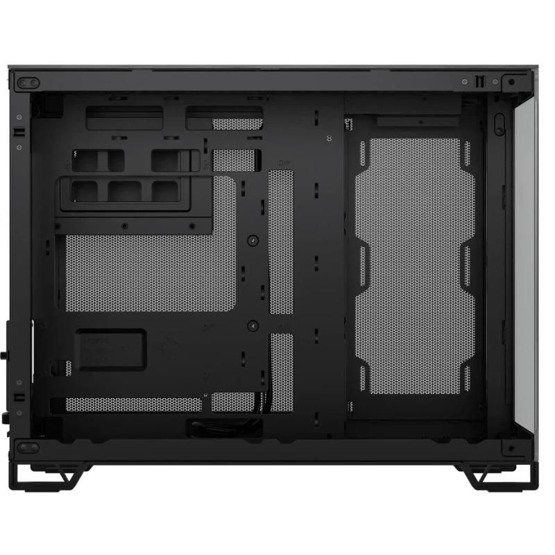 Carcasa CORSAIR 2500X Micro ATX Dual Chamber Black/Obsidian Aluminiun, Tempered Glass, mATX, Cooling Layout: Top: 3x120mm sau 2x140mm, Side: 2x120mm, Bottom: 3x120mm sau 2x140mm, Rear: 1x120mm, Expansion Slots 4, 2x2.5 SSD 2x3.5 HDD, no psu included_2