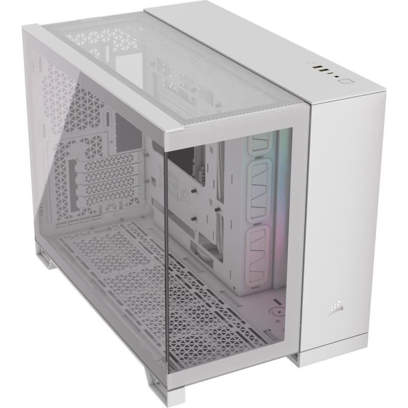 Carcasa CORSAIR iCUE LINK 2500X Micro ATX Dual Chamber White, Tempered Glass, mATX, Cooling Layout: Top: 3x120mm sau 2x140mm, Side: 2x120mm, Bottom: 3x120mm sau 2x140mm, Rear: 1x120mm, Expansion Slots 4, 2x2.5 SSD 2x3.5 HDD, no psu included_2