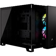 Carcasa CORSAIR iCUE LINK 2500X Micro ATX Dual Chamber Black, Tempered Glass, mATX, Cooling Layout: Top: 3x120mm sau 2x140mm, Side: 2x120mm, Bottom: 3x120mm sau 2x140mm, Rear: 1x120mm, Expansion Slots 4, 2x2.5 SSD 2x3.5 HDD, no psu included_1