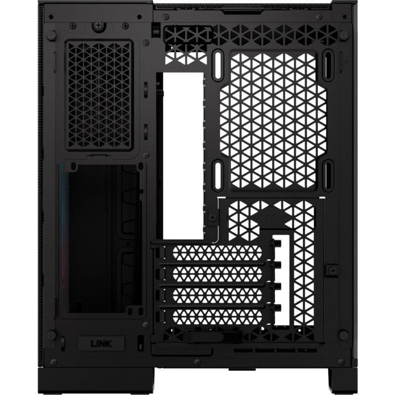 Carcasa CORSAIR iCUE LINK 2500X Micro ATX Dual Chamber Black, Tempered Glass, mATX, Cooling Layout: Top: 3x120mm sau 2x140mm, Side: 2x120mm, Bottom: 3x120mm sau 2x140mm, Rear: 1x120mm, Expansion Slots 4, 2x2.5 SSD 2x3.5 HDD, no psu included_7