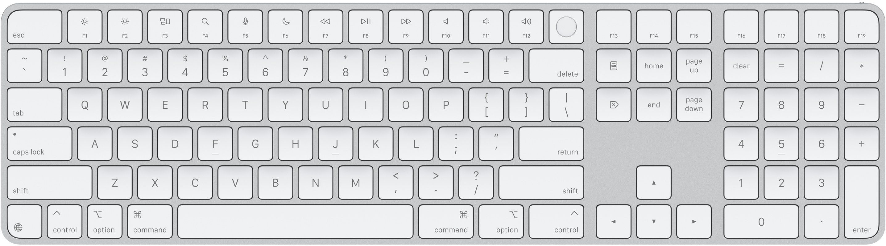 MAGIC KEYBOARD WITH TOUCH ID/NUM KEY MAC SILICON US WH KEY