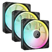 Ventilatoare Carcasa CORSAIR iCUE LINK LX120 3x120mm RGB NEGRU, viteza 0.400-2400 RPM +/- 10%, Airflow: 9.75-69.9 CFM, Presiune Statica: 0.13-5.22 mm-H2O, Nivel de zgomot: 10-36dBA