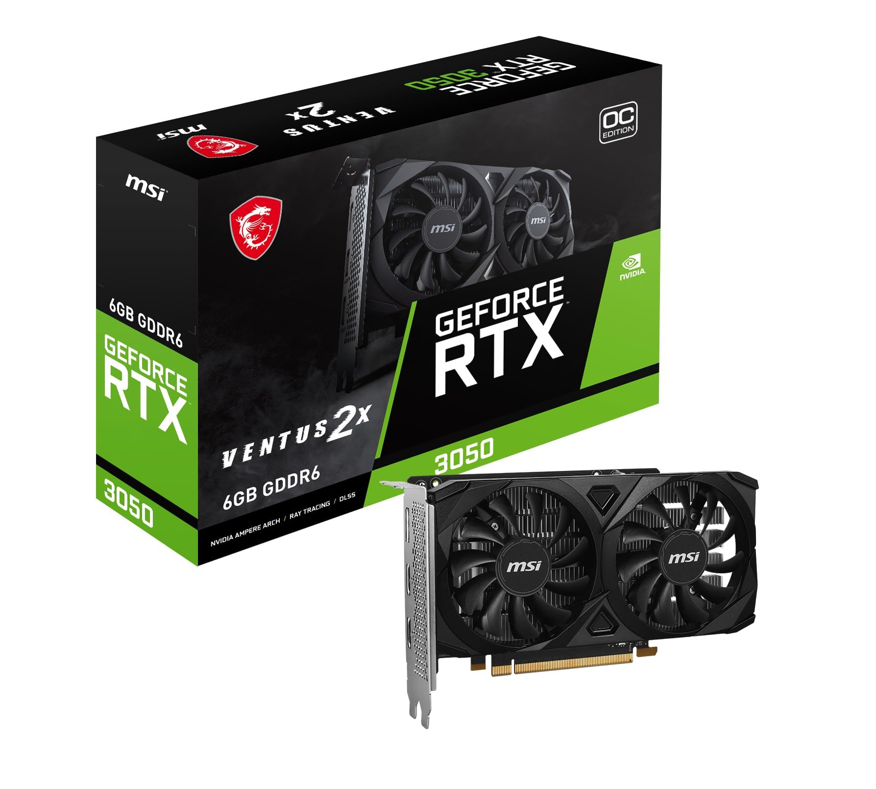 Placa video MSI GeForce RTX 3050 VENTUS 2X E OC 6 GB GDDR6 96 bit