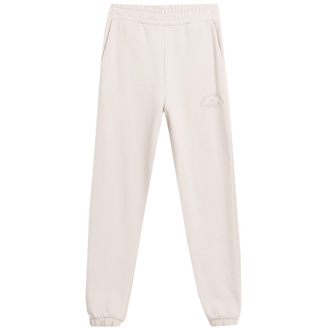 Women's trousers 4F CAS F472 beige 4FAW23TTROF472 83S L