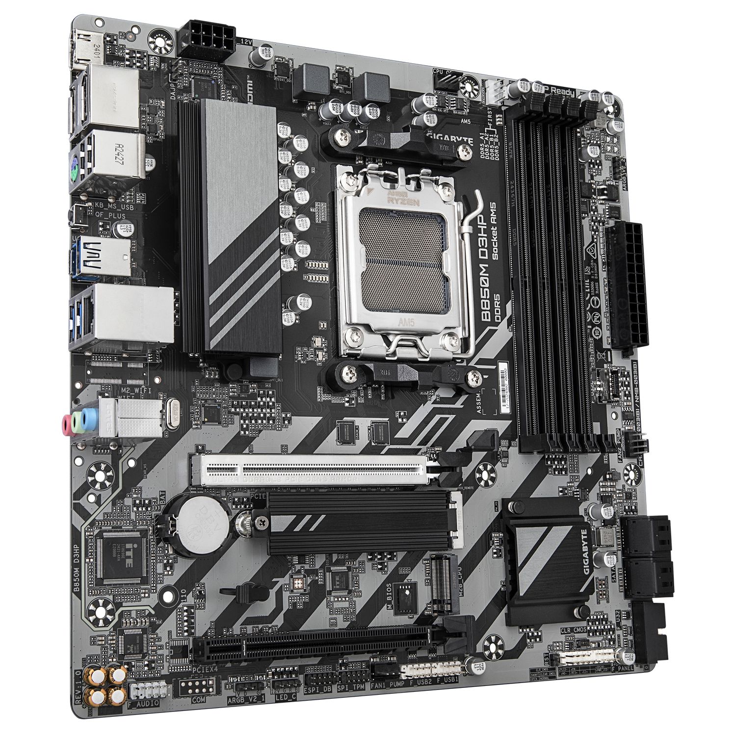 B850M D3HP, AM5, DDR5, mATX, Gri/Negru_2