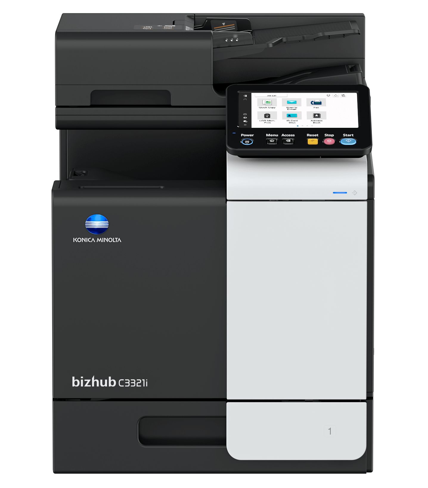 Imprimanta multifunctionala laser color Konica Minolta C3321I, A4, duplex, ADF, USB 2.0, Wi-Fi, 33 ppm negru, 33 ppm color