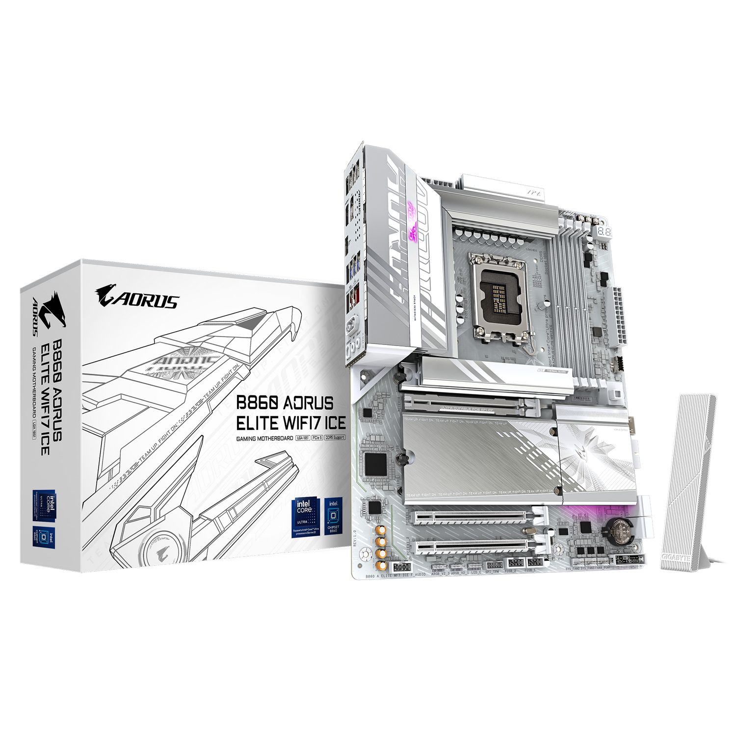 B860 A ELITE WIFI7 ICE, LGA1851, DDR5, BT, ATX, Alb_5