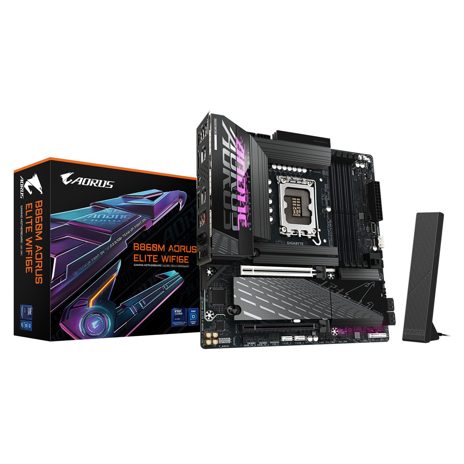 B860M AORUS ELITE WIFI6E, LGA1851, DDR5, BT, mATX, Negru_5