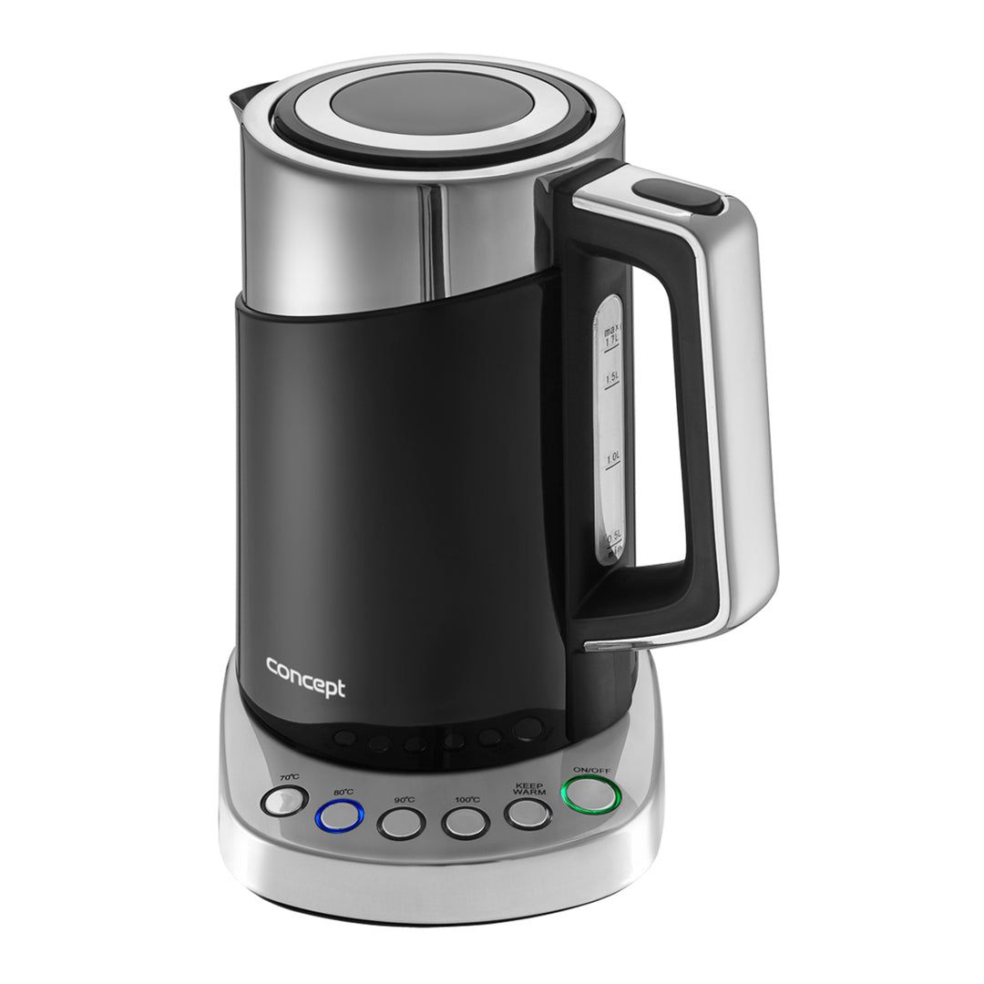 Concept RK3171 electric kettle 1.7 L 2200 W Black  Metallic