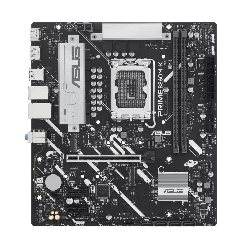 Placa de baza ASUS PRIME B860M-K, socket 1851, 2x DDR5 UDIMM, CUDIMM, 4x SATA, 2x NVMe, 12x USB-A, 1x USB-C, mATX