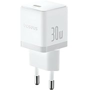 INCARCATOR retea Baseus Palm, Quick Charge 30W, 1 x USB Type-C 5V/3.0A, include cablu USB Type-C la USB Type-C 1m, alb  P10111605213-01  (timbru verde 0.18 lei) - 6932172677404