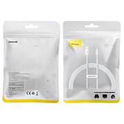 CABLU alimentare si date Baseus Superior, Fast Charging Data Cable pt. smartphone, USB la USB Type-C 100W, braided, 1.5m, alb  P10320102214-02  (timbru verde 0.08 lei) - 6932172631963