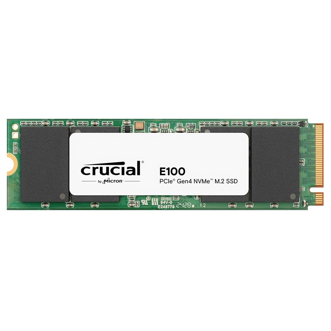 Crucial Crucial E100 1TB SSD PCIe 4.0 Gen4 M.2 2280 NVMe, Read/Write: 5000/3000 MB/s