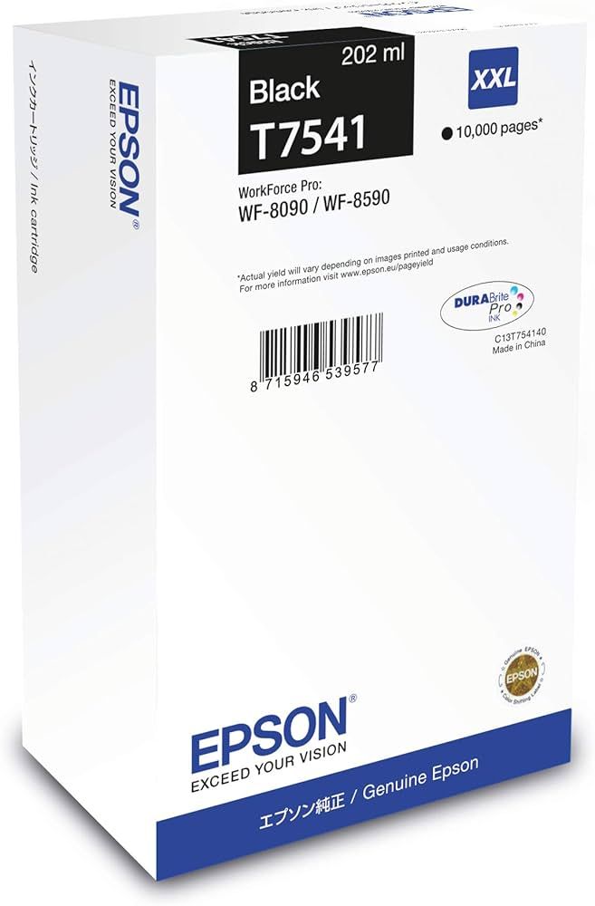 Cartus cerneala Epson C13T754140 ,Negru ,202 ml ,Original (T7541xxl) 