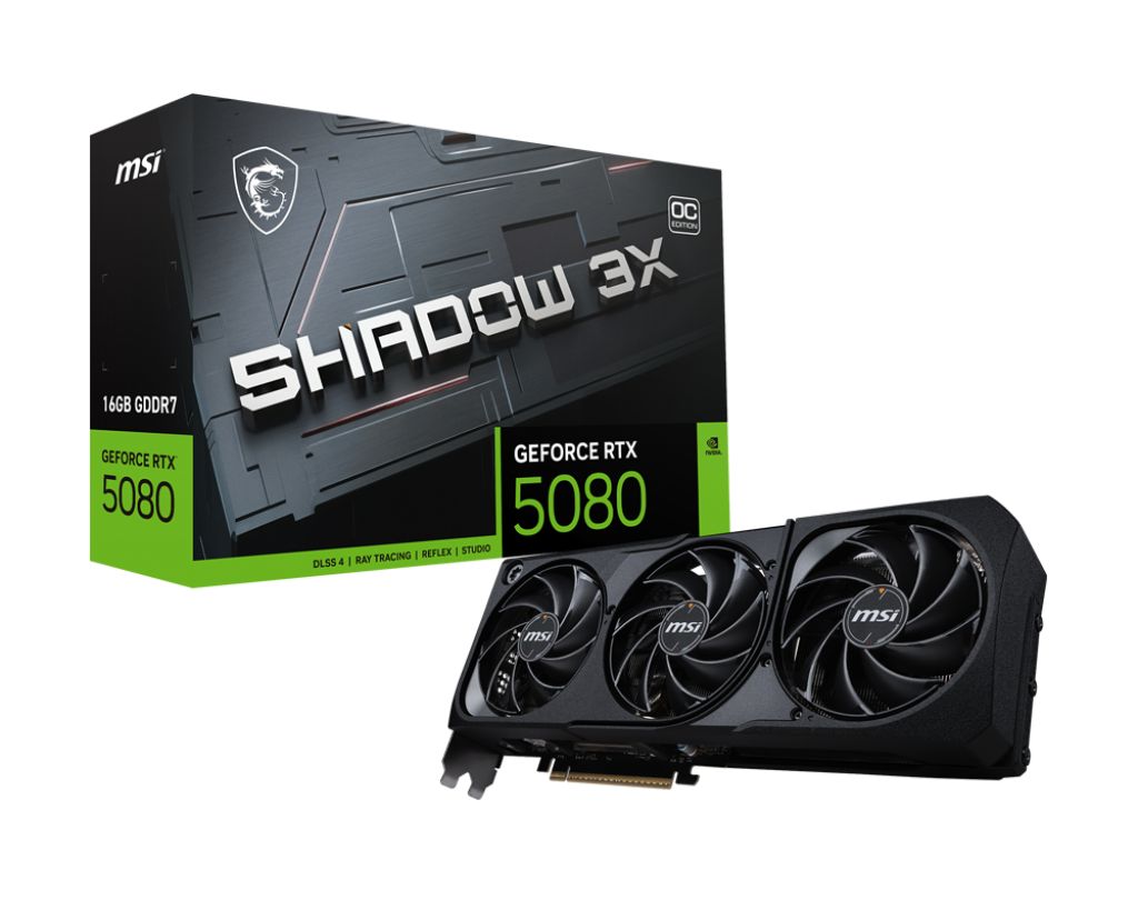 Placa video MSI GeForce RTX 5080 SHADOW 3X OC 16 GB GDDR7 256 bit