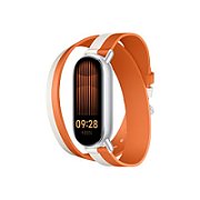 Xiaomi Dual-tone Leather Strap | 140–180mm | White and Orange | Calf Leather  PU (inside)_1