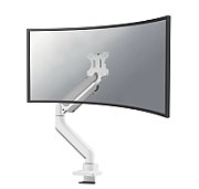Brat monitor pentru ecrane curbate Neomounts DS70PLUS-450WH1 pentru display-uri cu diagonale 17 -49 , sistem de prindere VESA 75x75~100x100, greutate maxima suportata 18kg, full motion, tilt +45°, swivel 90°, rotate 180°, distanta fata de perete 108-568mm gas spring culoare alb. Garantie 5 ani