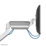 Brat monitor pentru ecrane curbate Neomounts DS70PLUS-450WH1 pentru display-uri cu diagonale 17 -49 , sistem de prindere VESA 75x75~100x100, greutate maxima suportata 18kg, full motion, tilt +45°, swivel 90°, rotate 180°, distanta fata de perete 108-568mm gas spring culoare alb. Garantie 5 ani