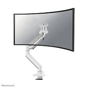 Brat monitor pentru ecrane curbate Neomounts DS70PLUS-450WH1 pentru display-uri cu diagonale 17 -49 , sistem de prindere VESA 75x75~100x100, greutate maxima suportata 18kg, full motion, tilt +45°, swivel 90°, rotate 180°, distanta fata de perete 108-568mm gas spring culoare alb. Garantie 5 ani