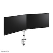 Brat dublu monitor Neomounts DS60-425WH2 pentru display-uri cu diagonale 17 -27 , sistem de prindere VESA 75x75~100x100, greutate maxima suportata 8 - per ecrankg, tilt +90°, -30°, swivel +90°, -90°, rotate +360°, distanta fata de perete 128-460mm inaltime reglabila manual 295-607mm culoare alb