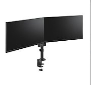 Brat dublu monitor Neomounts DS60-425BL2 pentru display-uri cu diagonale 17 -27 , sistem de prindere VESA 75x75~100x100, greutate maxima suportata 8 - per ecrankg, tilt +90°, -30°, swivel +90°, -90°, rotate +360°, distanta fata de perete 128-460mm inaltime reglabila manual 295-607mm culoare