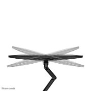Brat monitor Neomounts DS60-425BL1 pentru display-uri cu diagonale 17 -27 , sistem de prindere VESA 75x75~100x100, greutate maxima suportata 8kg, tilt +90°, -30°, swivel +90°, -90°, rotate +360°, distanta fata de perete 128-459mm inaltime reglabila manual 275-555mm culoare negru. Garantie 5 ani