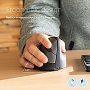 Ergonomic mouse R-Go HE Bluetooth medium black/silver retail