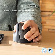 R-Go Pele HE ergonomic mouse left Bluetooth large black/silver retail