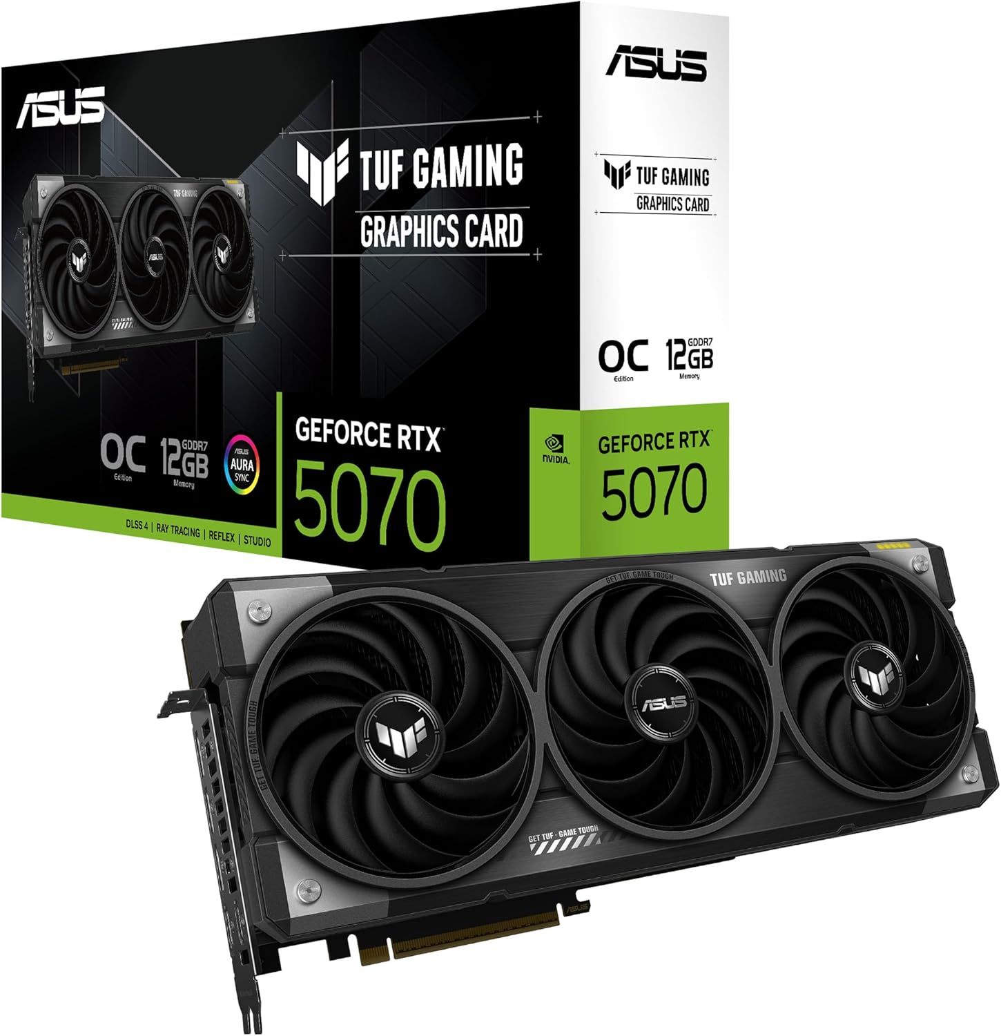 Placa video ASUS GeForce RTX 5070 TUF Gaming OC 12 GB GDDR7 192 bit